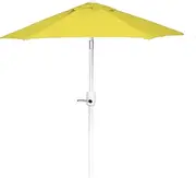 Punchau 6 Ft Boho Outdoor Patio Umbrella, 6 Foot Patio Table Umbrella, Easy Open/Close Crank and Push Button Tilt Adjustment - Yellow