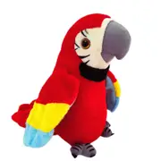 Talking Parrot Repeats What You Say Plush Animal Toy Electronic Parrot For Kids Gift red