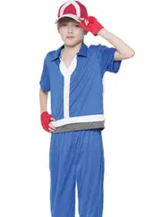 Video Game Trainer Boys Ash Costume