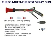 TURBO MULTI PURPOSE 400mm SPRAY GUN WEED SPRAYER SPOT MIST ADJUSTABLE SPRAYING