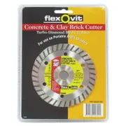 Flexovit 105mm Turbo Diamond Grinder Blade Concrete and Clay Brick Cutter