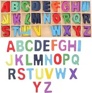 VICASKY Wooden Alphabet Blocks Set Montessori Lower Case Letters Kids Supply Education Learning Toy