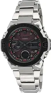 [Casio] GSTB400AD-1A4 Mens Black/Red Analog/Digital Watch with Silver Band