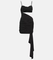 [Off-White] Off-White Cutout crêpe minidress AU 10 black