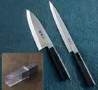 for left handed KAI chef knife set sashimi 210mm deba 150mm stainless sharpener