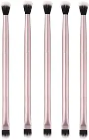 TEONEI Dual Ended Eye Makeup Brush,Eyeshadow Blending Brush,Eyeshadow Smudge Brush,Foundation Makeup Applicator,5Pcs
