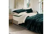 Gioia Casa 2 In 1 Teddy Sherpa Quilt Cover Set (Emerald Green Double) Quilt Covers