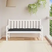 VRAXO Garden Bench Cushion Black 150x50x7 cm Oxford Fabric -2.35KG,361609