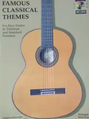 Famous Classical Themes Guitar Songbook For Easy Guitar Tab & Notes W/CD Ex++++