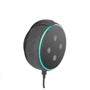 Echo Dot Wall Mount Holder for 3rd Generation, Built-in Cable Management Black