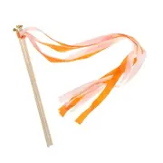 15Pcs Wedding Party Ribbon Streamers Sticks Orange,Light Orange