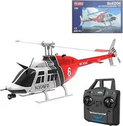 RC Helicopter for Adults, C138 2.4G 6CH Single Rotor Without Ailerons Military Helicopter with One-Button Take-Off and Landing Function, for Beginners (RTF Version)