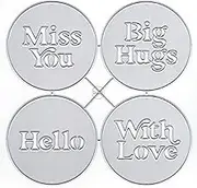 DzIxY Words Miss You Metal Cutting Dies for Card Making Kit Embossing Paper Die Cuts Scrapbook Machine Stencils Storage Pockets Supplies