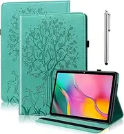 Case for Samsung Galaxy Tab S2 9.7 Inch with Stylus Pen, Folio Flip PU Leather Protective Tablet Case Stand Function Galaxy Tab S2 T810 T815 (Green)