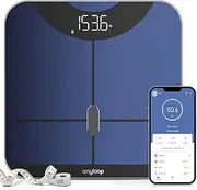 Anyloop Smart Scale for Body Weight and Fat Percentage, BMI Muscle Fat 14 Body Composition Monitor, Large LED Display Accurate Weighing Scale, Digital Bathroom Scales 400lb (Black)