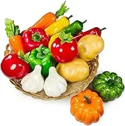 16 Pieces/Set Artificial Vegetables Simulation Vegetables Decoration Kitchen Home Decor Realistic Fake Vegetables Decor Set Photo Props