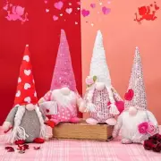 Valentine's Day Gnome Plush Elf Decorations - 4PCS Handmade Swedish Gnomes Pl...