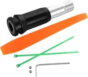 EXAOMBLE Black Adapter Kit for Automatic Cars Gear Shift Knob with Base Rubber Bushings Easy Installation for Manual to Automatic Conversion High Compatibility and Durable Materials