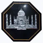18" Marble Side Table Top Taj Mahal Inlay Handmade Home Decor