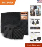 24 Pack Acoustic Foam Panels - 12x12x1.2 Inches Noise Reducing Egg Crate Design