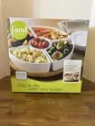 Food Network Chip And Dip Set With Bamboo Lazy Susan