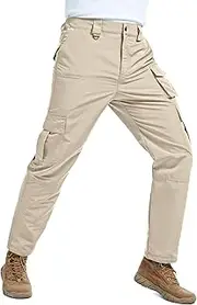 [EDITCOZY] Men's Cargo Pants, Tactical Pants, Water Resistant Work Pants, Lightweight Outdoor Hiking Pants, 8 Pockets
