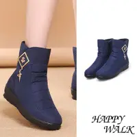 在飛比找ETMall東森購物網優惠-【HAPPY WALK】雪靴 防水雪靴/輕量時尚吊墜扣飾雙層