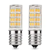 E17 LED Light Bulbs 5W Non-Dimmable Refrigerator Lights, Warm White/White 2pcs 110V-130V