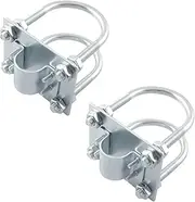 TAODAN 2PCS Fibreglass Antenna Clamp Code M8 Clamps Clamps Pipe Clamps Fixing Clips Galvanised Pipe Clamps U Shaped Clamps Fixed to Poles For 0.8 to 2inch Antenna Pole Brackets