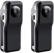 Lnqwhduu MD80 Mini Camera DV Portable Sport Camcorder with Voice and Video Recorder for Outdoor Hiking and Helmet