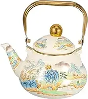 ZUNOXAZ Retro Enamel Teapot Vintage Water Kettle for Boiling Brewing Tea Enamel Construction Timeless Design for Home Office Use Preserves Flavor Integrity
