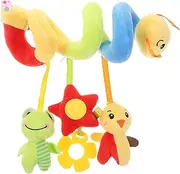 Gogogmee Spiral Stroller Soft Plush Hanging Comfort Doll for Car Seat and Crib Sensory Development Tags Easy to Clean for Growth