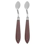 2pcs No.20 Palette Knives 22mm Width Stainless Steel Oval Spatula Painting