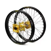 Fits Suzuki DRZ400E 2000-2024 21/18 Wheel Set Black Excel Rim Gold SM Pro Hub