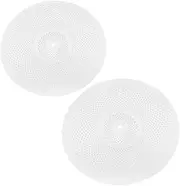Parliky 2pcs Silent Cymbals Splash Cymbal Drum Cymbal Mute Cymbal Key Cymbal Felts Quiet Soundproof Replacement Practice Jazz Cymbals for Drums Cymbal for Drum Kit Drum Part Silver Alloy