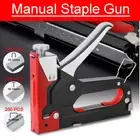 Heavy Duty 3 in 1 Hand Staple Gun Tacker Nail Upholstery Stapler w/ 600 Staples