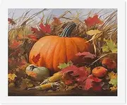NHYDSPQ DIY Digital Painting,Harvest Pumpkin Print Paint by Numbers,adult Digital Oil Painting Sets,DIY Paint by Numbers for Beginners