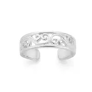 Silver Scroll Toe Ring