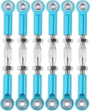 BCOATH Upgrade Your RC Car 6pcs 71mm Precision Turnbuckle Rods Blue Easy to Install Made of Metal Rod Linkage for 1/10 Truck