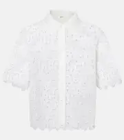 [Frame] Frame The Deco Eyelet cotton shirt AU 12 white