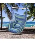 BBQ Hammock Hanging Rope Chair Porch Swing Seat Patio Camping Portable Blue