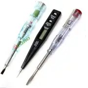 3pcs AC DC Electrical Circuit Tester ScrewDriver Voltage Bulb & Fuse Checker Pen