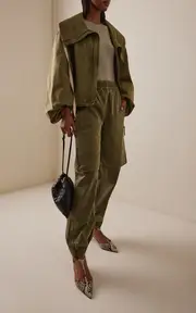Articulated Cotton Twill Cargo Pants