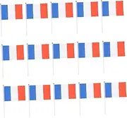 SUPVOX 50pcs Portable Cheering Flags with Stick Handheld National Flags for Sports Events Parades and Celebrations Decorative for Patriotism and Fan Support