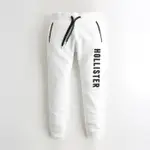 【HOLLISTER CO.】【HCO】【零碼M】HC男款棉長褲直黑字鷗白 F02201212-10