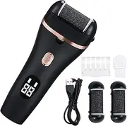 Foot Callus Remover Tool Electric | Waterproof File Pedicure Tools | Adjustable Foot Grinder with Digital Display & Light for Callus Removal Spa Shower Home Pedicure