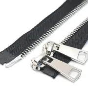 YaHoGa #5 32 Inch 80cm Two Way Separating Jacket Zipper Silver Metal Zippers for