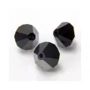 Czech Faceted Jet Bicone Glass Beads 4mm (50) CZH-00041W