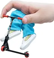 Finger Scooter, Finger Skateboard, Mini Skateboard with Scooter Shoes Pant and Tools Accessories