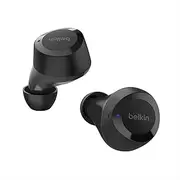 Belkin SOUNDFORM Bolt, True Wireless Earbuds, Wireless Charging, IPX5 Sweat and Water Resistant, USB-C, Up to 28 Hours of Battery Life, iPhone, Galaxy, Pixel and More - Black